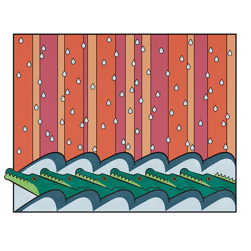 Gator Chorus Line Illustration