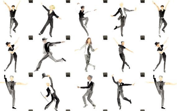 Toe Tappers watercolor pattern