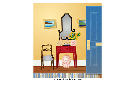 Entry Room interior illustration