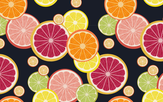 Bright citrus fruit pattern